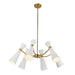 Alora Mood CH574632 Blake 6-lt 32" Chandelier - White/Aged Gold