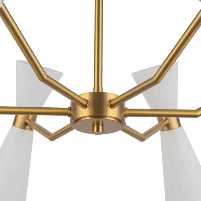 Alora Mood CH574632 Blake 6-lt 32" Chandelier - White/Aged Gold