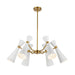 Alora Mood CH574632 Blake 6-lt 32" Chandelier - White/Aged Gold