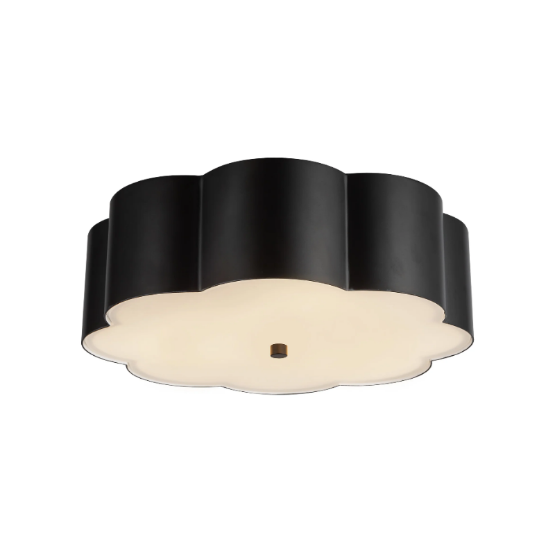 Alora Mood FM603314 Blossom 3-lt 14" Flush Mount - Matte Black