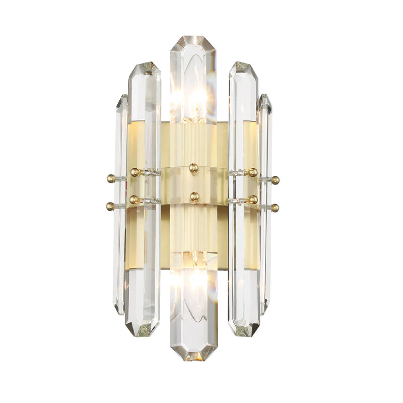 Crystorama BOL-8882 Bolton 2-lt 14" Wall Sconce - Aged Brass