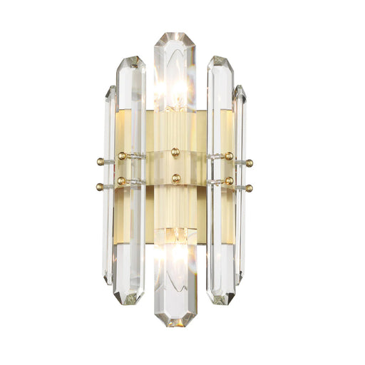 Crystorama BOL-8882 Bolton 2-lt 14" Wall Sconce - Aged Brass