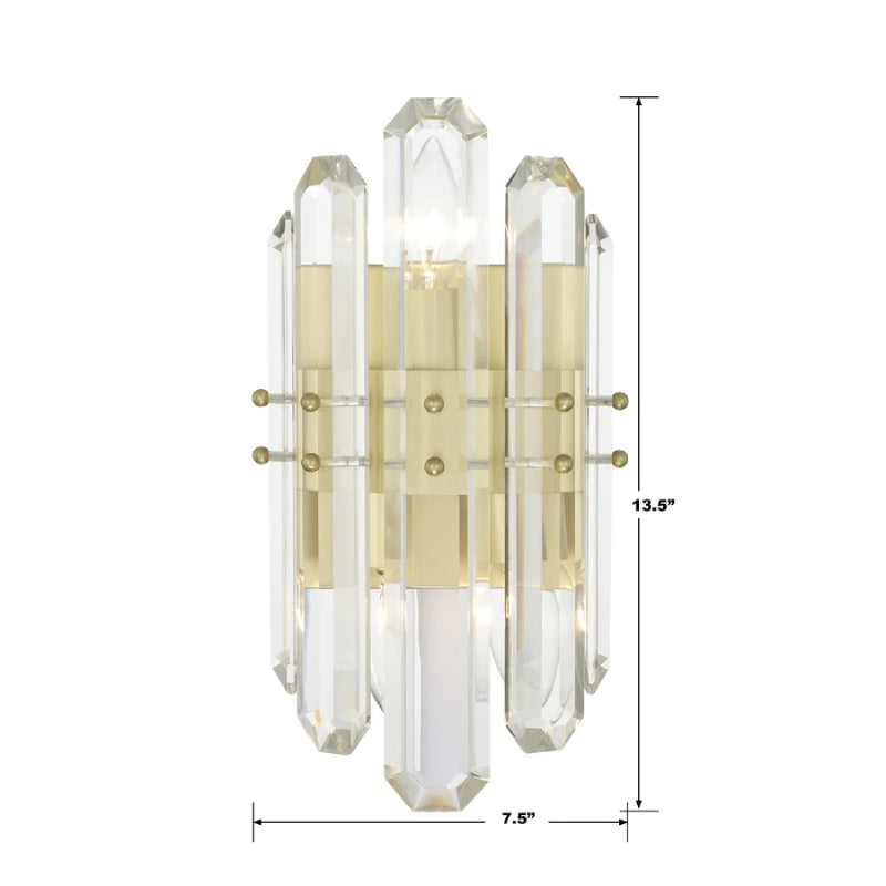 Crystorama BOL-8882 Bolton 2-lt 14" Wall Sconce