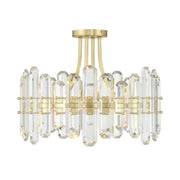 Crystorama BOL-8884 Bolton 4-lt 21" Semi Flush Mount - Aged Brass