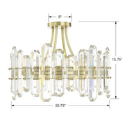 Crystorama BOL-8884 Bolton 4-lt 21" Semi Flush Mount