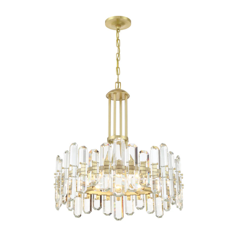 Crystorama BOL-8888 Bolton 8-lt 25" Chandelier - Aged Brass