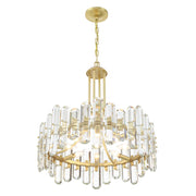 Crystorama BOL-8888 Bolton 8-lt 25" Chandelier - Aged Brass