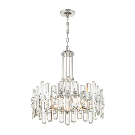Crystorama BOL-8888 Bolton 8-lt 25" Chandelier - Polished Nickel