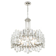 Crystorama BOL-8888 Bolton 8-lt 25" Chandelier - Polished Nickel