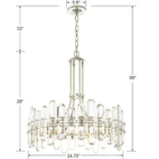 Crystorama BOL-8888 Bolton 8-lt 25" Chandelier