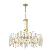 Crystorama BOL-8889 Bolton 12-lt 31" Chandelier - Aged Brass
