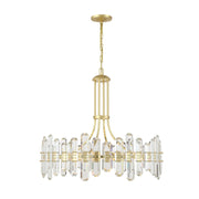 Crystorama BOL-8889 Bolton 12-lt 31" Chandelier - Aged Brass