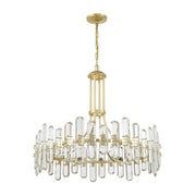 Crystorama BOL-8889 Bolton 12-lt 31" Chandelier - Aged Brass