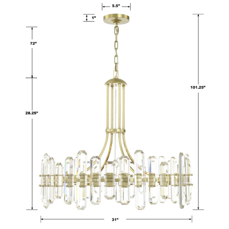 Crystorama BOL-8889 Bolton 12-lt 31" Chandelier