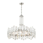Crystorama BOL-8889 Bolton 12-lt 31" Chandelier - Polished Nickel