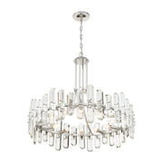 Crystorama BOL-8889 Bolton 12-lt 31" Chandelier - Polished Nickel