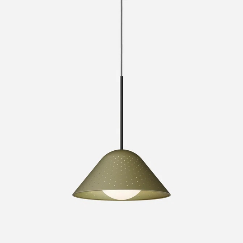 Pablo Designs Bola Bell 12 LED Pendant - Moss/Black