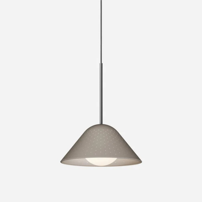 Pablo Designs Bola Bell 12 LED Pendant - Taupe/Chrome