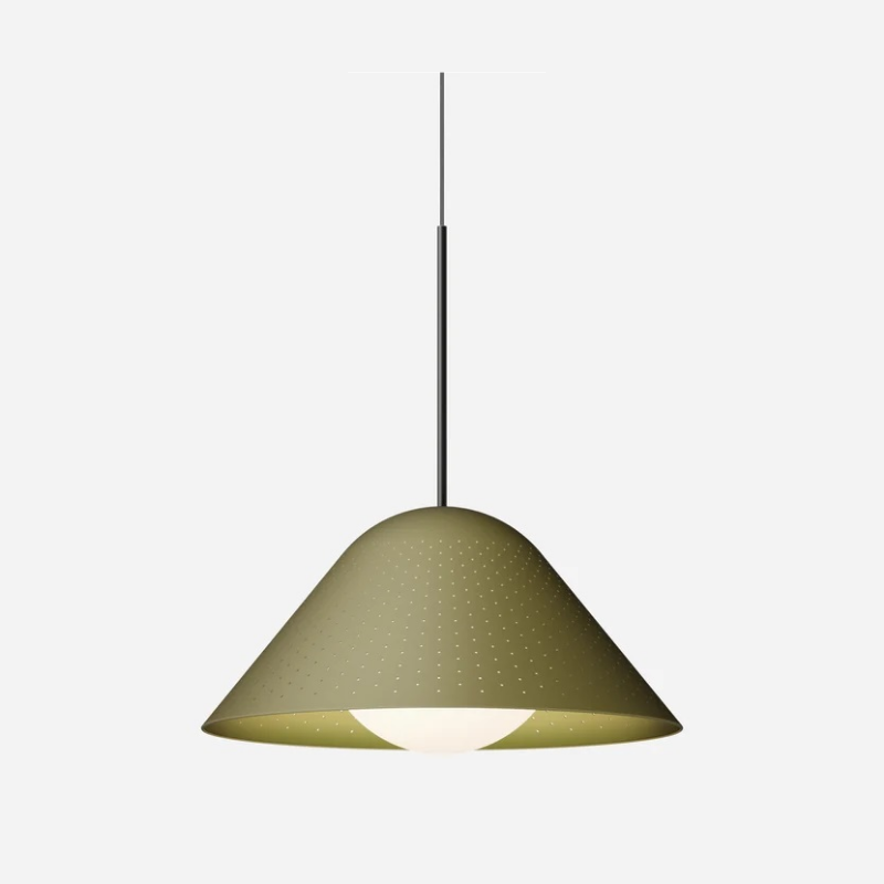 Pablo Designs Bola Bell 20 LED Pendant - Moss/Black