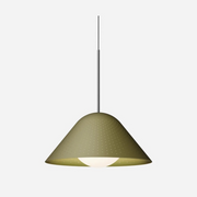 Pablo Designs Bola Bell 20 LED Pendant - Moss/Chrome