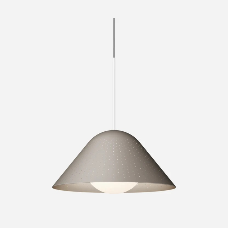 Pablo Designs Bola Bell 20 LED Pendant - Taupe/White