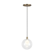 Kuzco PD3106 Bolla 1-lt 6" LED Pendant - Brushed Gold/Clear Glass