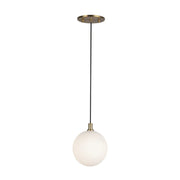 Kuzco PD3106 Bolla 1-lt 6" LED Pendant - Brushed Gold/Opal Glass