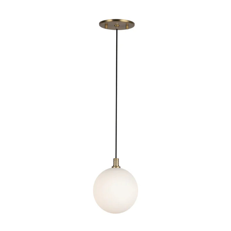 Kuzco PD3106 Bolla 1-lt 6" LED Pendant - Brushed Gold/Opal Glass