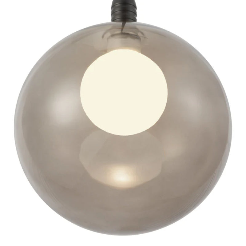 Kuzco PD3106 Bolla 1-lt 6" LED Pendant - Black/Smoke Glass