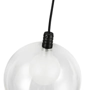 Kuzco PD3106 Bolla 1-lt 6" LED Pendant - Black/Clear Glass