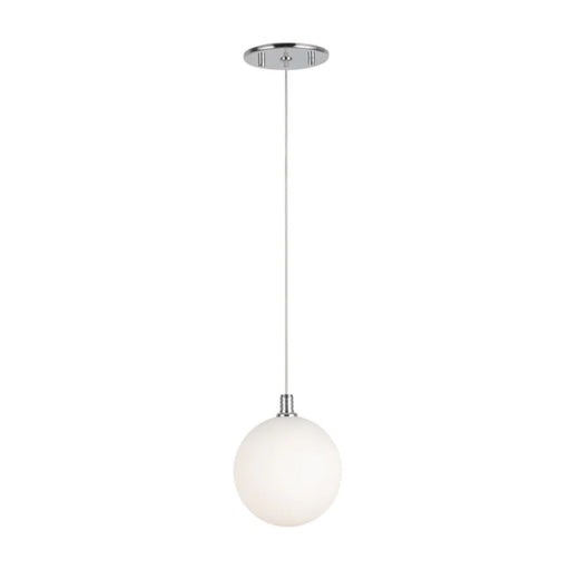 Kuzco PD3106 Bolla 1-lt 6" LED Pendant - Chrome/Opal Glass