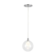 Kuzco PD3106 Bolla 1-lt 6" LED Pendant - Chrome/ClearGlass