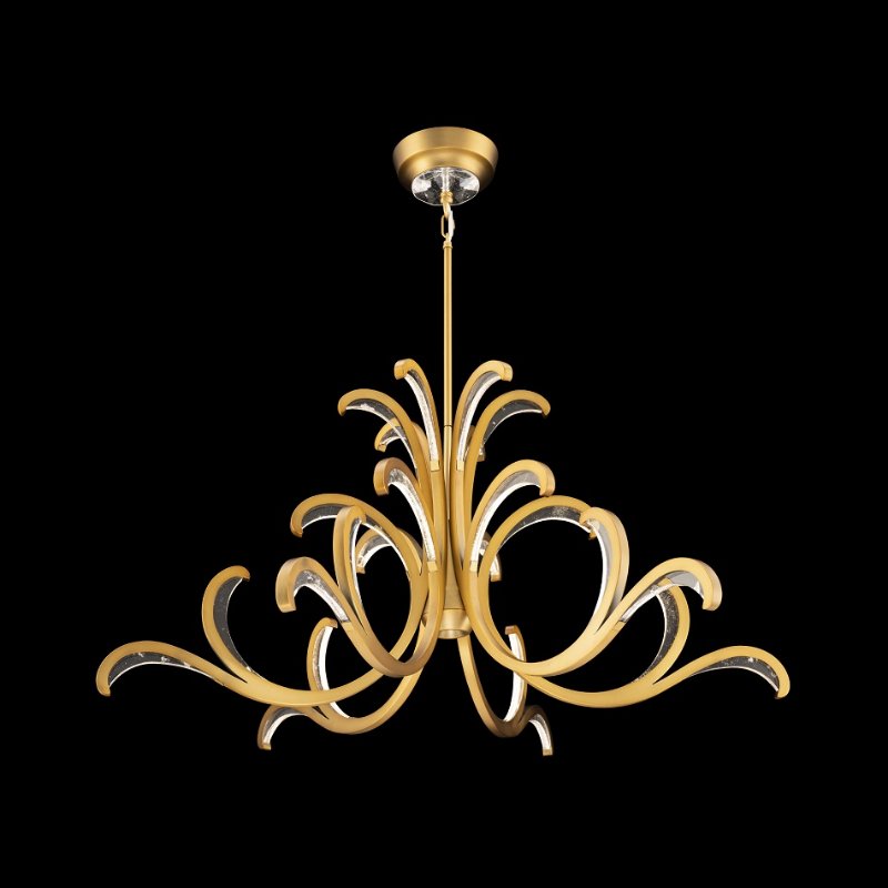 Schonbek Beyond BPD17539 Lombardy 6-lt 39" LED Pendant, CCT Selectable - Aged Brass