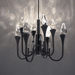 Schonbek Beyond BPD25534 Plumeria 8-lt 34" LED Pendant, CCT Selectable - Black