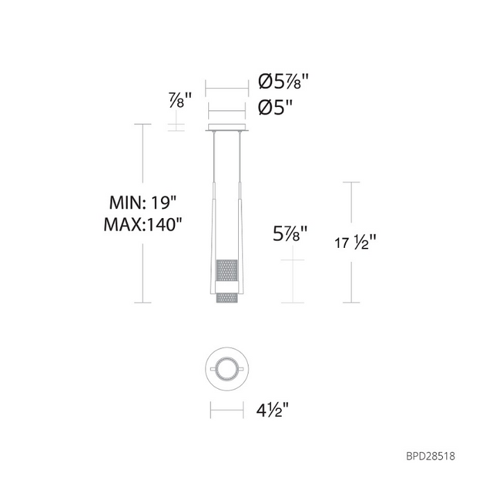 Schonbek Beyond BPD28518 Cadenza 1-lt 5" LED Pendant, CCT Selectable