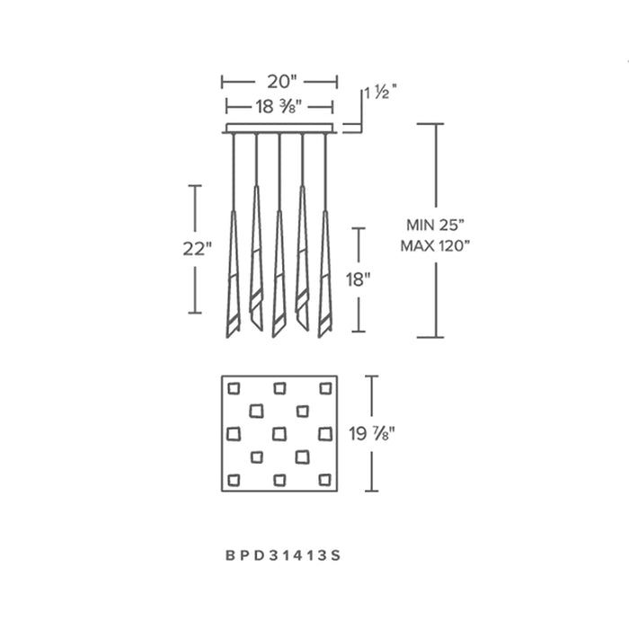 Schonbek Beyond BPD31413S Solitude 13-lt 20" LED Chandelier