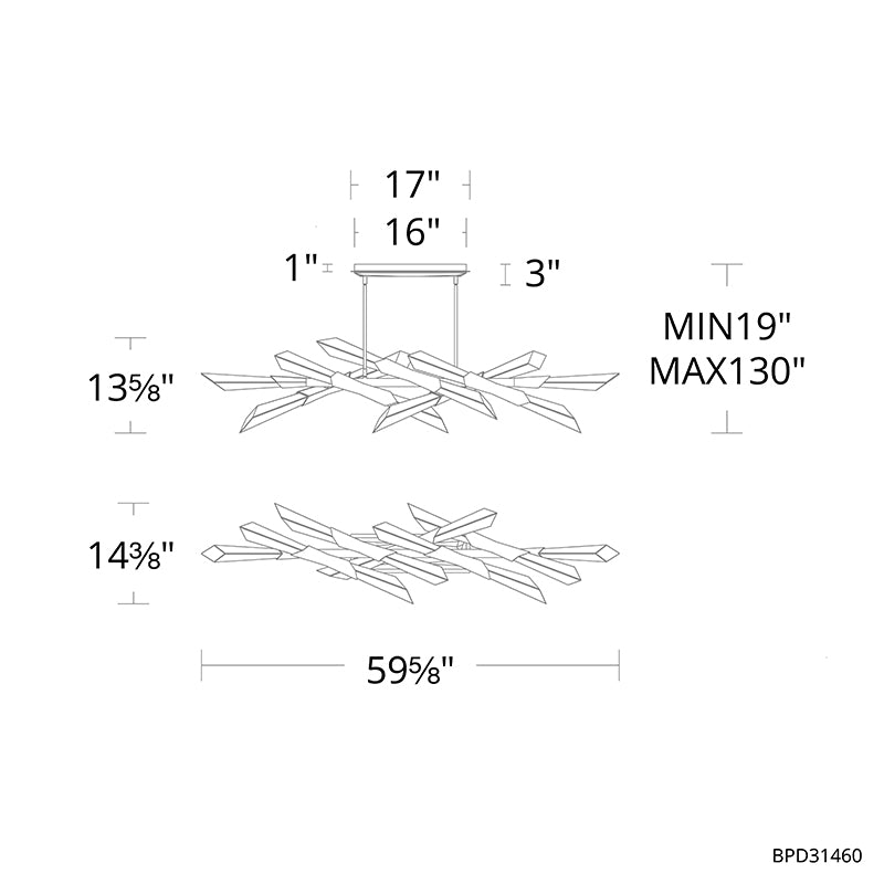 Schonbek Beyond BPD31460 Solitude 60" LED Pendant