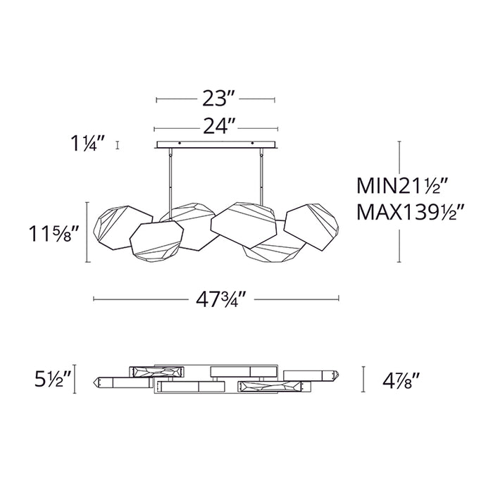 Schonbek Beyond BPD33448 Palisade 48" LED Pendant