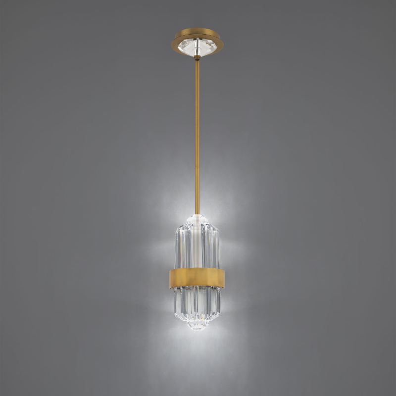 Schonbek Beyond BPD40513 Silo 1-lt 6" LED Pendant, CCT Selectable - Aged Brass