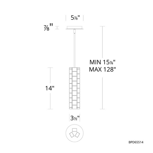 Schonbek Beyond BPD65514 Abode 1-lt 4" LED Pendant, CCT Selectable