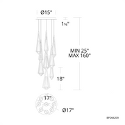 Schonbek Beyond BPD66209 Devotion 9-lt 17" LED Pendant, CCT Selectable