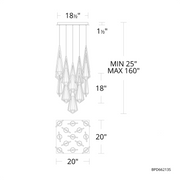 Schonbek Beyond BPD66213S Devotion 13-lt 20" LED Pendant, CCT Selectable
