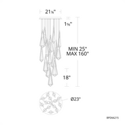 Schonbek Beyond BPD66215 Devotion 15-lt 23" LED Pendant, CCT Selectable