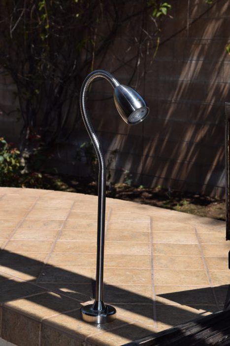 Focus Industries BQ01 Series Threaded Egg 7W LED BBQ Light with Flex Deck Base, 3000K, 550 Lumen
