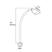 Focus Industries BQCD02 Series Angled Bullet 7W LED BBQ Light with Commercial Deck Base