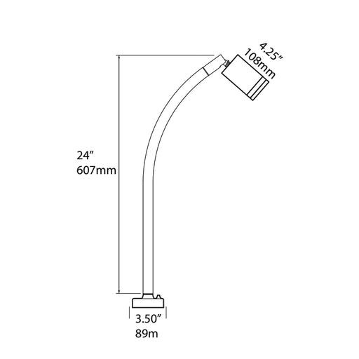 Focus Industries BQCD03 Series Threaded Cylinder 7W LED BBQ Light with Commercial Deck Base