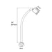 Focus Industries BQCD03 Series Threaded Cylinder 7W LED BBQ Light with Commercial Deck Base