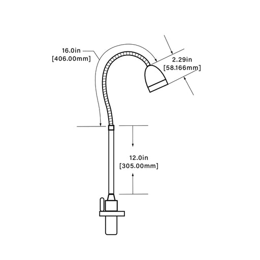 Focus Industries BQ01 Series Threaded Egg 7W LED BBQ Light with Quick Connect Base, 3000K, 550 Lumen