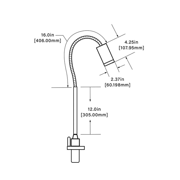 Focus Industries BQ03 Series Threaded Cylinder 7W LED BBQ Light with Quick Connect Base, 3000K, 550 Lumen