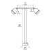 Focus Industries BQTCD01 Series Twin Threaded Egg 14W LED BBQ Light with Commercial Deck Base